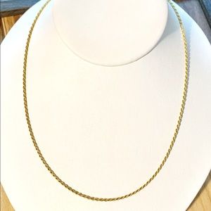 Sterling silver 14k gold plated 18” necklace
